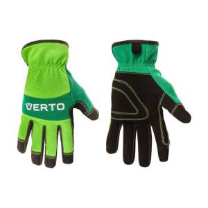 Verto 97H122 Arbeitshandschuhe, grün, 10 Zoll, Leder, Schutz, langlebig - Arbeitshandschuhe