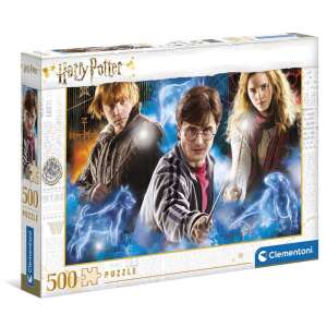 Clementoni Harry Potter 500-dielna skladačka s Harrym, Ronom a Hermionou, ktorí vrhajú kúzlo Patronus - Clementoni Puzzle