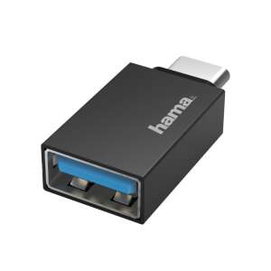 Hama USB-C to USB-A adapter, black, OTG - USB Cable