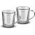 Set of 2 Lamart double-walled glass mugs, 350ml each