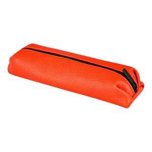 Orange Herlitz Origami pencil case, made of faux leather, with zipper closure - Pencil Case