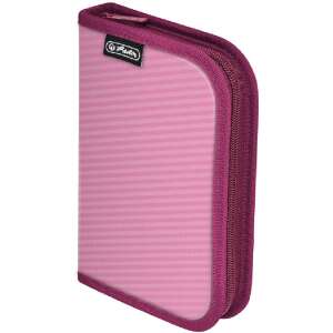 Herlitz 2-flap empty pink pencil case - Pencil Case