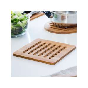 Excellent Houseware Bambus-Topfuntersetzer, quadratisch, 20x20 cm - Koch- & Backgeschirr