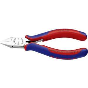 Knipex 77 42 130 Seitenschneider für Elektronik und Präzisionsarbeiten, 130 mm, rot-blaue Griffe - Zangen