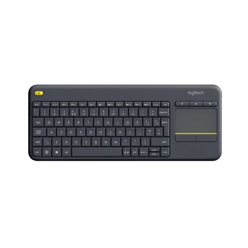 Tastatură wireless Logitech K400 Plus cu touchpad, negru, izolat