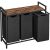 VASAGLE Cos de rufe, 3 compartimente, saci de rufe detasabili, raft, cadru metalic, 3x38L, 93x33x72 cm, maro rustic si negru 98038125