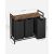 VASAGLE Cos de rufe, 3 compartimente, saci de rufe detasabili, raft, cadru metalic, 3x38L, 93x33x72 cm, maro rustic si negru 98038125