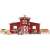 Schleich Farm World Barn with Animals, a red barn with a farmer, cows, pigs, a cat, and a dove, playset for kids
