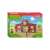 Schleich Farm World Barn with Animals, a red barn with a farmer, cows, pigs, a cat, and a dove, playset for kids, packaging