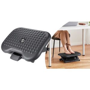 Timeless Tools irodai lábtámasz kollázs, ergonomikus kialakítás és használati példa - Timeless Tools