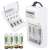 Sangpus SP-CD10 Rechargeable Battery Charger for AA and AAA Batteries with 4x 4700 mAh AA Batteries