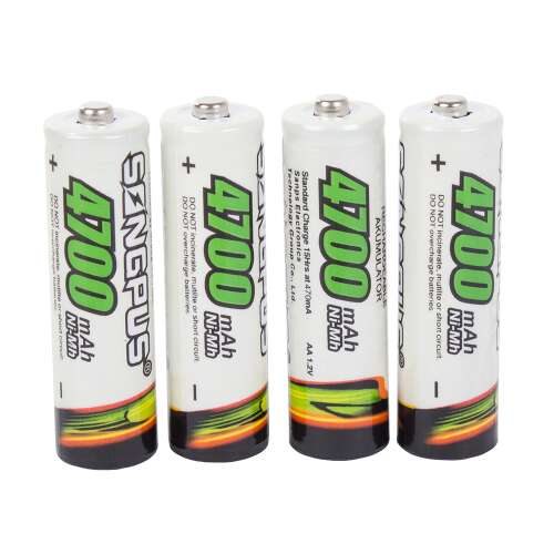 4x 4700 mAh AA wiederaufladbare Batterien, Marke Sangpus
