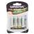 4 pack Sangpus 4700 mAh rechargeable AA batteries in packaging