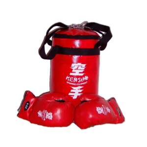 Boxerská sada pre deti Kensho, červená, 4-5kg, vrátane boxovacieho vreca a rukavíc - Boxovacie vrecia a rukavice
