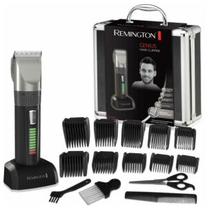 Машинка за подстригване Remington HC 5810 Genius, безжична, 10 аксесоара, аксесоари, черно/сиво