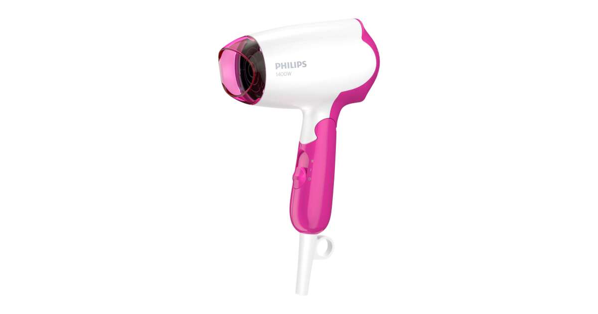 Philips BHD003/00 DryCare Essential Hair Dryer, White-Pink