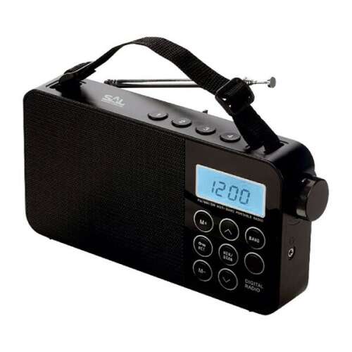 SAL RPR 3LCD tragbares Radio mit digitalem Display, schwarz