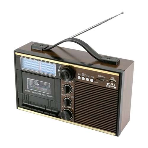 SAL RRT11B radio cu casetă retro