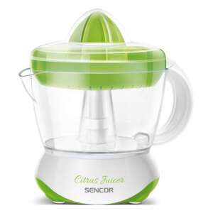Odšťavovač citrusov Sencor SCJ1051GR, zelený a biely elektrický odšťavovač citrusov s džbánom