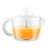 Sencor Citrus Juicer SCJ1051GR, electric citrus juicer with orange juice in the pitcher