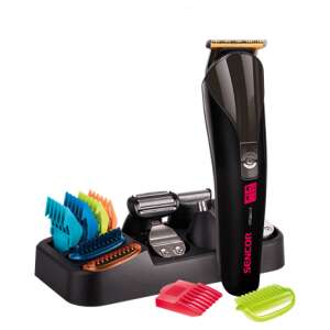 Sencor SHP 7411BK men's electric clipper set with 12 attachments, including a charging stand - Hair clippers