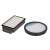 Rowenta ZR005901 vacuum cleaner filter set, includes a rectangular and a round filter