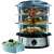Russell Hobbs 19270-56 3-stöckiger Dampfgarer mit Reistopf, zum Garen von Lachs, Gemüse und Kartoffeln