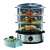 Russell Hobbs 19270-56 3-stöckiger Dampfgarer mit Reistopf, zum Garen von Lachs, Gemüse und Kartoffeln