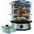 Russell Hobbs 19270-56 3-stöckiger Dampfgarer mit Reistopf, zum Garen von Lachs, Gemüse und Kartoffeln