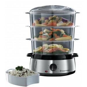 Russell Hobbs 19270-56 Food Steamer with rice bowl and vegetables - Russell Hobbs