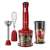 Russell Hobbs Desire 3 in 1 Hand Blender, red, with chopper, whisk and blender