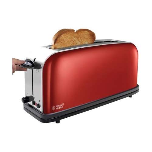 Prajitor de paine Russell Hobbs Flame Red 21391-56, 1000W, 2 Felii, Rosu/Gri
