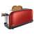 Russell Hobbs Colours Plus Flame Red Long Slot Toaster with bread