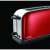 Russell Hobbs Colours Plus Flame Red Toaster z długimi szczelinami widok z boku