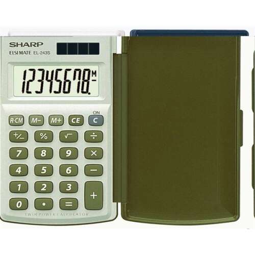 Sharp EL-243S zsebszámológép nagy kijelzővel, ideális diákoknak és szakembereknek