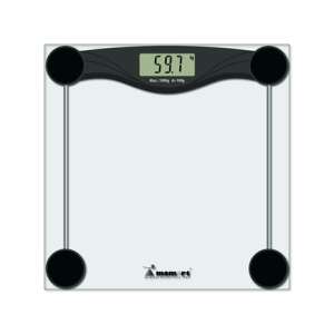 Momert 5873 digital bathroom scale with tempered glass platform, black - Personal Scale
