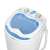 Mesko Mini MS8053 portable washing machine, white and blue, top view, showing the control knobs