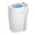 Mesko Mini MS8053 portable washing machine, white and blue, side view