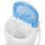 Mesko Mini MS8053 portable washing machine, white and blue, open lid, showing the drum