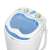 Mesko Mini MS8053 portable washing machine, white and blue, top view, showing the control knobs
