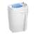 Mesko Mini MS8053 portable washing machine, white and blue, side view