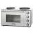Orion OMK3018W Mini Backofen, weiß, mit zwei Kochplatten