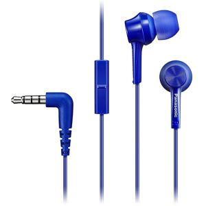 Panasonic RP-TCM115E blue in-ear headphones with microphone and volume control - Headphone and Bluetooth Speaker