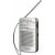 Silbernes Panasonic RF-P50D Taschenradio mit Teleskopantenne