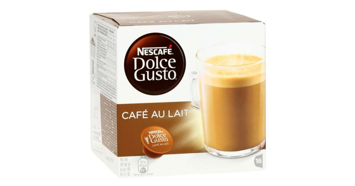Dolce Gusto Nescafe Coffee Pods, Cafe Au Lait, 16 Count, Pack of 3
