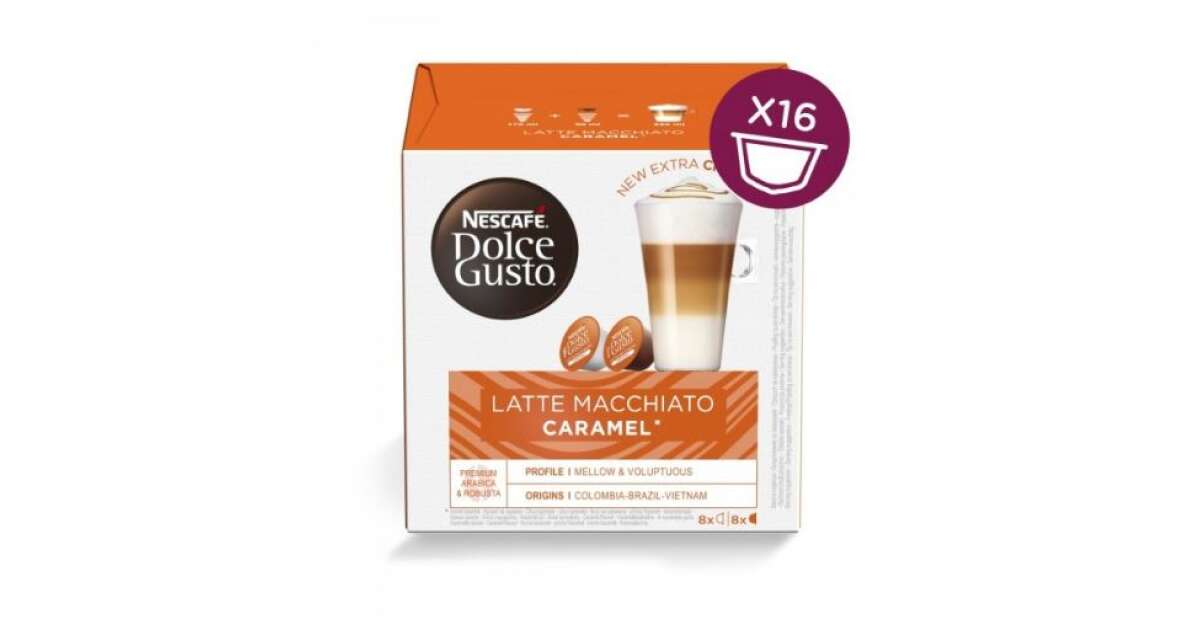 Capsule de cafea Nescafe Dolce Gusto 16 bucăți - Latte Macchiato Caramell 31787358