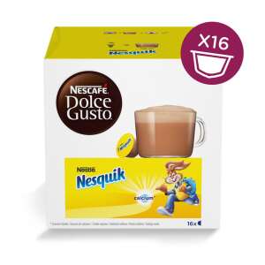 Kapsule Nescafe Dolce Gusto Nesquik na čokoládový nápoj, 16 kapsúl, so skleneným pohárom čokoládového nápoja Nesquik