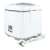 Trevi CL269 Electric Deep Fryer, white and grey, closed lid, side view