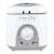 Trevi CL269 Electric Deep Fryer, white and grey, closed lid, front view