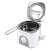 Trevi CL269 Electric Deep Fryer, white and grey, open lid, showing basket and controls
